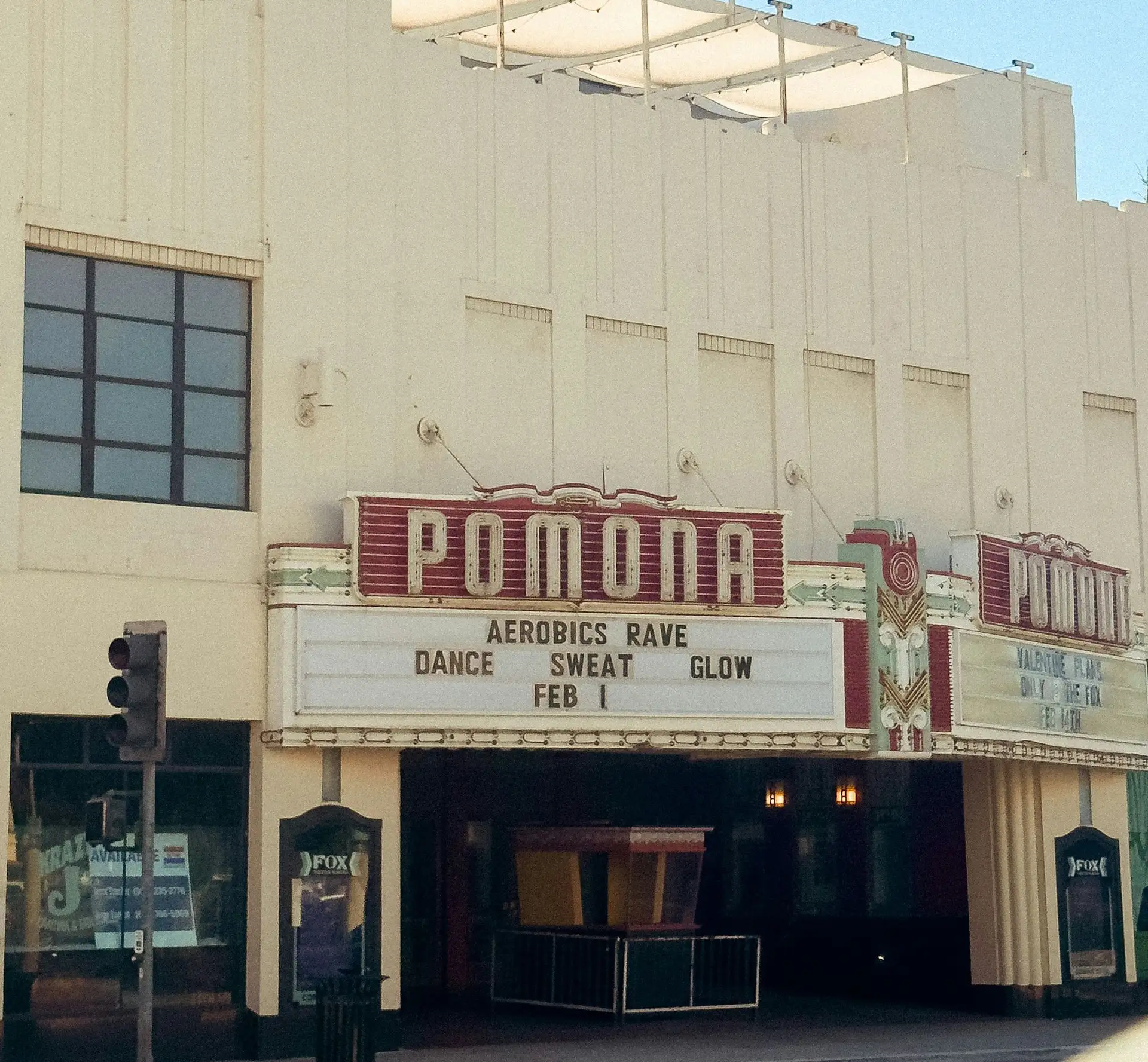 The Fox Theater marquee in downtown Pomona